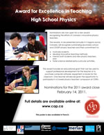CAP Award for Excellence in Physics Teaching